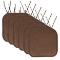 thumbnail image 1 of Almohadillas viscoelásticas de espuma viscoelástica para silla, 16 x 16 cm, 6 unidades, color marrón, 1 of 4