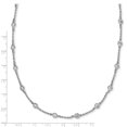 thumbnail image 3 of White Sterling Silver necklace Cable Fancy CZ Cubic Zirconia Clear 36 in 4 mm, 3 of 3