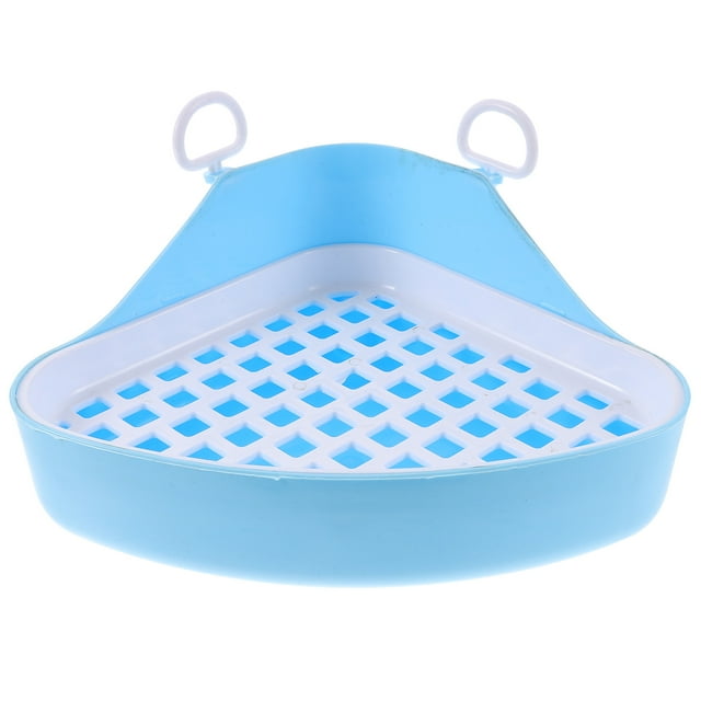 Shisuyan Small Animal Triangle Toilet Potty Trainer Pet Corner Litter Training Tray for Hamster Cat Bunny