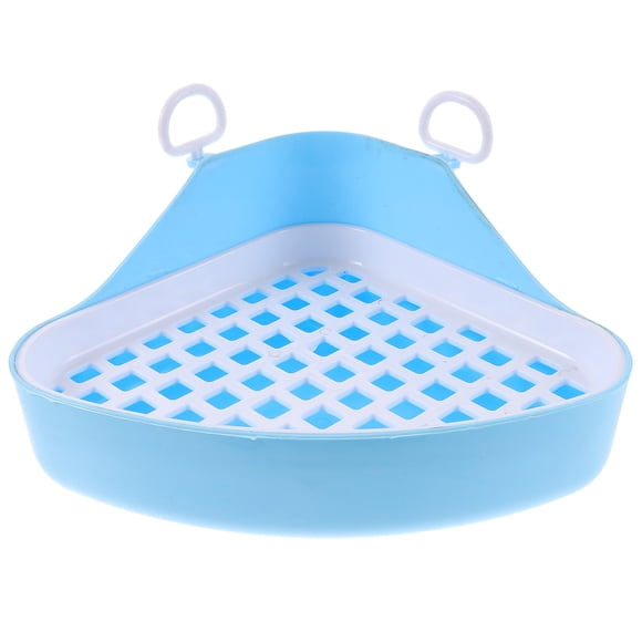 KAKOWELY Inodoro triangular para animales pequeños, bandeja de entrenamiento para mascotas, bandeja de arena para hámster, gato, conejo