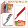 thumbnail image 3 of Uxcell Clip de Papel Extra Grande de 4 Pulgadas, Paquete de 12 Clips de Metal Gigantes Recubiertos a Prueba de Óxido para Documentos, Manualidades DIY, Hogar y Oficina, Negro, 3 of 6