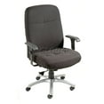 thumbnail image 3 of Big & Tall High Back Chair with Adjustable T-Arms, Fabric Upholstery, Black, 3 of 4