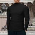 thumbnail image 2 of Dagaeig Mens Undershirts Long Sleeve Athletic Cotton Pullover Sweaters Neck Knitted T Shirt Basic Slim Fit Tee Tops Black,S, 2 of 6