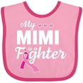 thumbnail image 3 of Inktastic Breast Cancer Awareness My Mimi is a Fighter Boys or Girls Baby Bib, 3 of 4