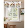 thumbnail image 2 of Bunny Easter Curtain Valances for Windows, Eggs Spring Blooms Botanicals Kitchen Valance Window Treatment, Light Filtering Block Curtains for Bathroom/Bedroom/Living Room 60'' x 18'', 2 of 9