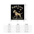 thumbnail image 5 of Puppy Love Flannel Blanket - Soft Cozy and Warm with Adorable Dog and Heart Design for Sofa Travel Bed and Chair, 5 of 7