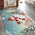 thumbnail image 2 of Area Rugs for Living Room Bedroom, Teal Snowman Christmas 4'x6' Rug Washable Carpet Runner Indoor Outdoor, Xmas Tree Coastal Snowflake Starfish Non Slip Accent Floor Mats Rug for Kitchen, Office, 2 of 8