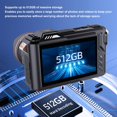 thumbnail image 4 of Cámara de Vlogging de 50MP, 4800mAh 5K Cámae Digital Digital 50x Zoom Digital 5G WiFi para Viajar, 4 of 7
