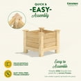 thumbnail image 5 of Greenes Fence Original Cedar Elevated Planter, 16" x 16" x 17", 5 of 9