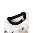 thumbnail image 2 of Seyurigaoka Seyurigaoka Infant Christmas Romper Baby Knit Long Sleeve Elk Printed Jumpsuit for Boys Girls Red/ Dark Blue, 2 of 9