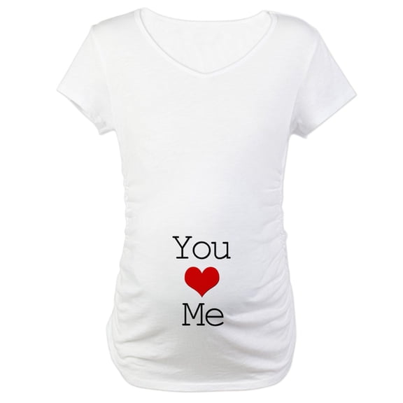 CafePress - You Heart Me Maternity T Shirt - Cotton Maternity T-shirt, Cute & Funny Pregnancy Tee