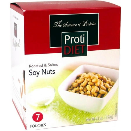 Sox Fiber - PROTIDIET - High Protein Diet Snack |Roasted & Salted Soy Nuts| Low Calorie, Low Sugar, High in Fiber (7/Box)