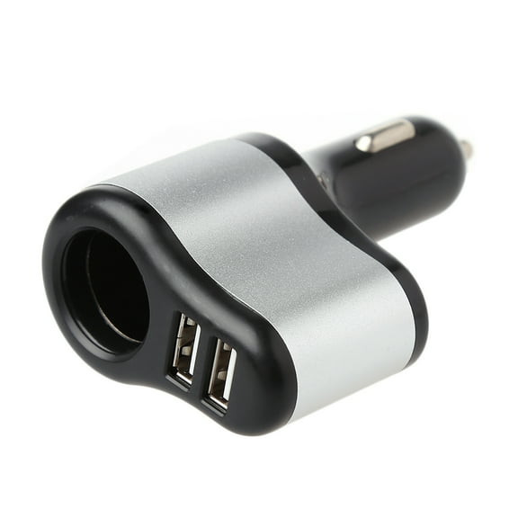 Necvior Car Cigarette Lighter Charging Outlet 12V-24V 120W Dual USB Socket Power Plug Auto Splitter Power Adapter