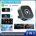 thumbnail image 2 of 2-in-1 USB Wireless CarPlay Adapter OTA Upgradable Dongle Plug Play for Android Auto & Apple CarPlay, 2 of 5