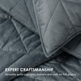 thumbnail image 5 of EVERGRACE 3 Pieces Luxurious Velvet King Quilts, Ultra Soft Lightweight Velvet Comforter Set, Matelasse Oversized Bedspread Coverlet for All Season with 2 Shams, Stormy Blue, 108''x96'', 5 of 7