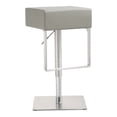thumbnail image 1 of TOV Furniture Tabouret de Bar Réglable 25 Pouces en Tissu Gris Clair, 1 of 10