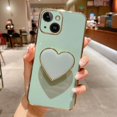 thumbnail image 1 of Pouriphone15promaxcase-havedifferentcolors-electroplatingloveheartholdertpu, 1 of 5