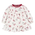 thumbnail image 3 of Gerber conjunto blanco y rojo para niña con vestido y leggings cómodos, 3 of 4