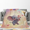 thumbnail image 3 of Dumbo Printed Blanket, Cute Nap Office Car Air Conditioning Cover, Home Sofa Bedroom Bedding Gift for Birthday Valentine's Mother's Day, 3 of 5