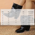 thumbnail image 3 of YSUEJPF Fold Over Boots for Women Pointed Toe Block Heel Wide Calf Buckle Shark Boots Casual Trendy Slouchy Shoes, 3 of 8