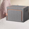 thumbnail image 1 of Ganfancp Grueso y Lino Ropa Caja de Almacenamiento de Tela Ropa Caja de Almacenamiento Plegable Armario Grande Transparente Cesta Bolsa Ofertas Del Día Liquidación Caja de Almacenamiento*1, 1 of 7