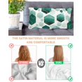 thumbnail image 4 of Body Pillow Pillowcase, Gold White Geometric Hexagon Modern Silk Pillowcases for Hair and Skin with Zipper, Turquoise Marble Soft Breathable Cooling Pillow Cover for Women, 20 x 40 Inches, 4 of 6