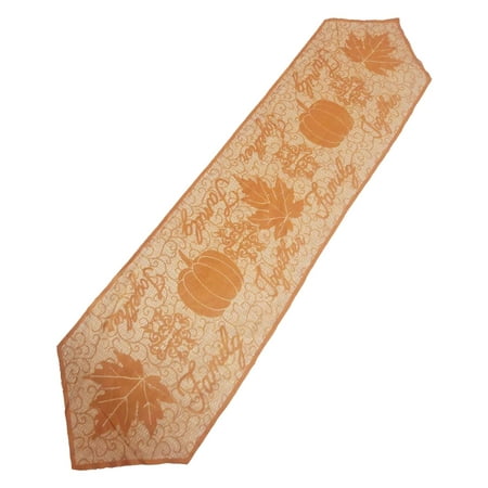 

JDEFEG Flax Table Thanksgiving Table Runner Maple Pumpkin Home Party Table Runner Dinner Party Supplies 20X80In Trivet Decorative Trivet and Kitchen Table Runners Polyester Orange