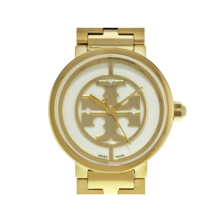 プランと料金 Reva Burch Tory White Quartz Steel Stainless Tone Gold Dial 時計