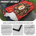 thumbnail image 5 of Yuyamidu Red Christmas Golf Cart Seat Covers with Pockets, Cute Reindeer Golf Seat Seat Towel Blanket for 2 Passenger, Universal Breathable Accessories for Club Car, 5 of 7