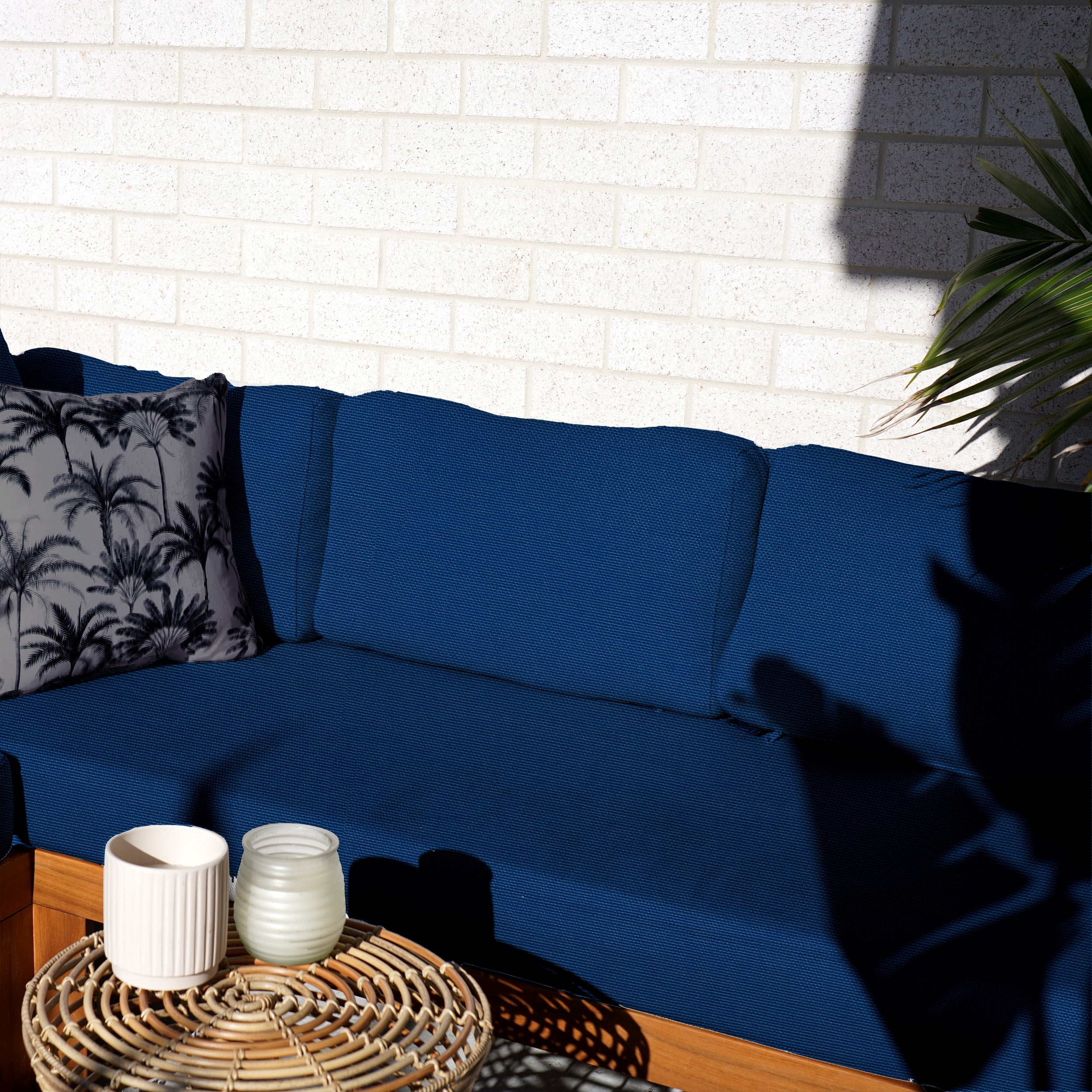 Waverly Inspirations Indoor/Outdoor Fabric, 100% Polyester, 54 in Wide, Nautical Blue, 2 Yard