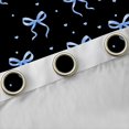 thumbnail image 4 of Manfei Blue Coquette Bow Knot Kitchen Curtains,Cartoon Bowtie Pattern Black Out Curtains Pack of 2 (42x63 Each), 4 of 6