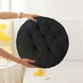 thumbnail image 2 of 1 Pc Gripper Non-Slip Tufted Round Barstool Cushion, Chair Cushions for Dining Chairs, Tufted Chair Pads Cushions, Thick Soft Floor Cushion, for Dining Room, Kitchen and Office, 15.74"x15.74", Black, 2 of 9