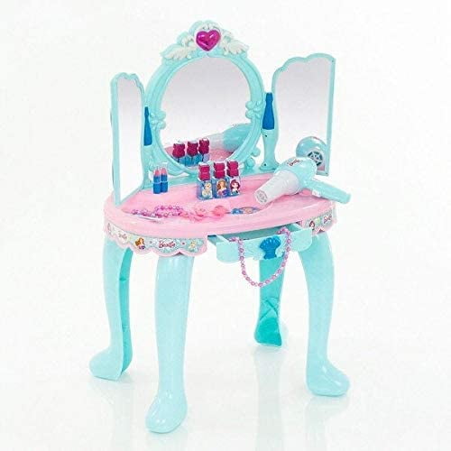 Vanity Table With Mirror Little Girls Sky Blue And Pink Fashion Pretend Play Set Princess Lights Sounds Accessories Light By Kids Com Vanity Table With Mirror Little Girls, Little Girl Vanity With Lights