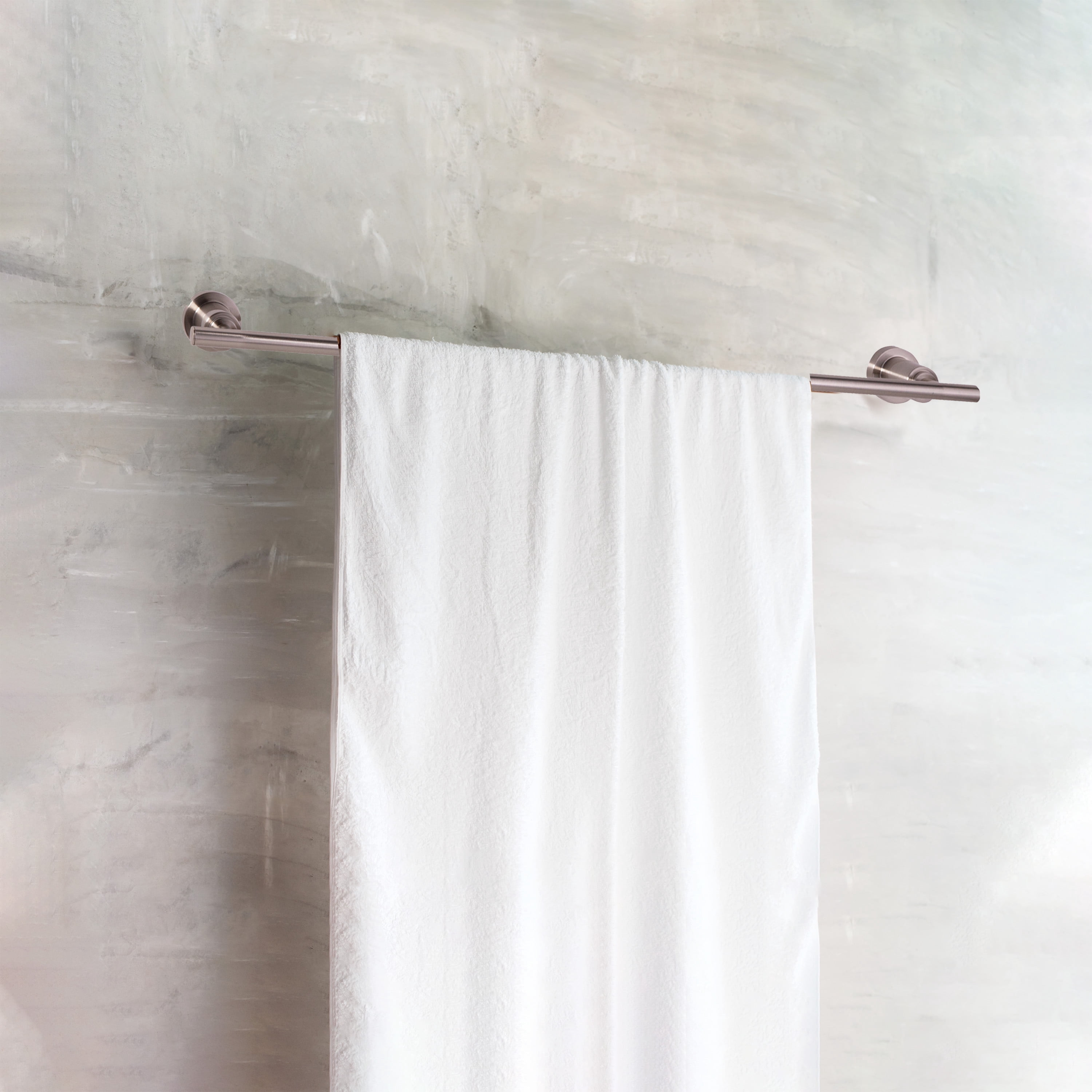Design House Geneva Modern Bathroom 24" Towel Bar, Satin Nickel