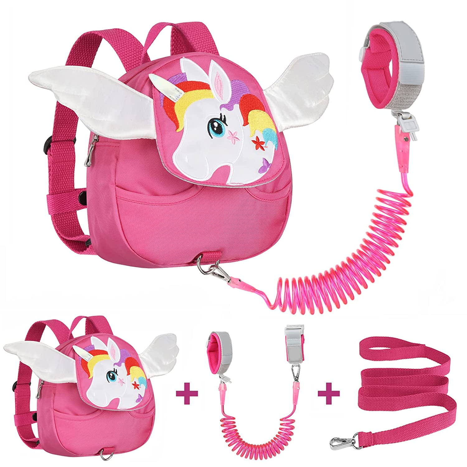 QWZNDZGR Toddler Harness Backpack Leash, Cute Unicorn Backpack with