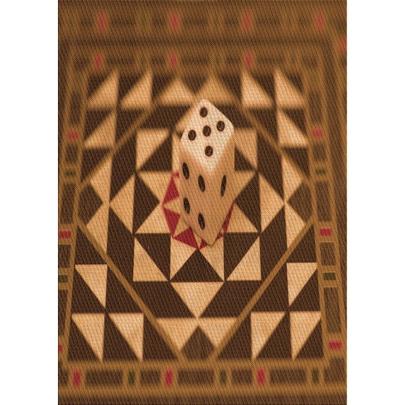 Ahgly Company Indoor Rectangle Patterned Blood Red Brown Area Rugs, 5' x 8'