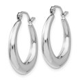thumbnail image 2 of 14k White Gold Polished Hoop Earrings TC543, 2 of 3