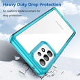 thumbnail image 6 of Case for Samsung Galaxy A53 Case Slim Dropproof [Defend from Drop/Scratch/Slip/Fingerprint] Clear Acrylic Hard Back Soft TPU Bumper Hybrid Phone Cover for Samsung A53 5G-Crystal Blue, 6 of 15