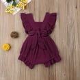 thumbnail image 4 of Jxzom Newborn Baby Girl Romper Bodysuits Cotton Flutter Sleeve One-piece Romper Outfits Clothes, 4 of 7