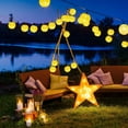 thumbnail image 2 of Guirnalda de luces LED solares impermeables para decoración de exteriores, 20 LED, 16,4 pies, para fiestas, jardines y patios, 2 of 8