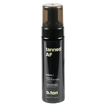 b.tan tanned AF self tan mousse, 6.7 oz (Best Sun Tanning Products)