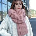 thumbnail image 1 of SNNROO Elegant Red Knit Scarf for Women - Cozy  Warm & Windproof Polyester Neck Warmer  Perfect Winter Gift, 1 of 7