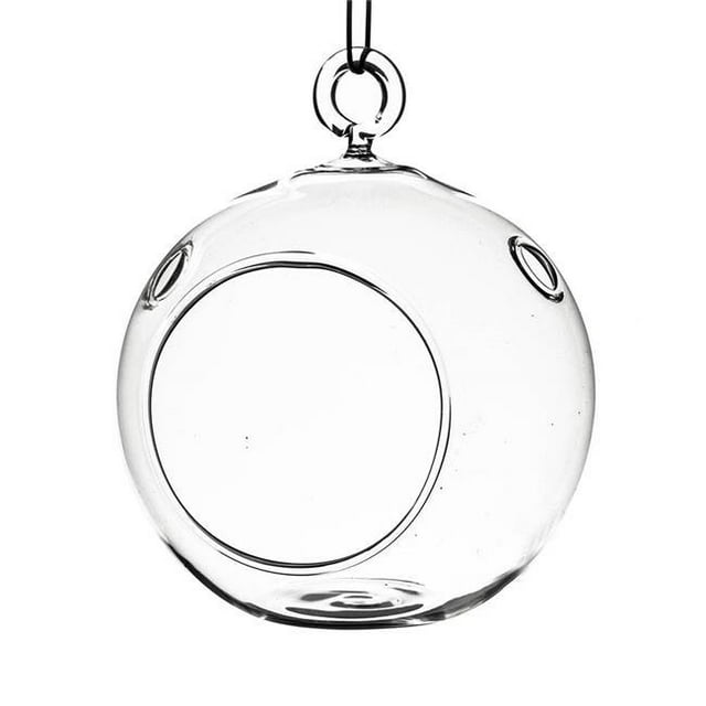 Athenas Garden HCH0103 3 Po. Globe de Terrarium Suspendu Rond Transparent, Ensemble de 2