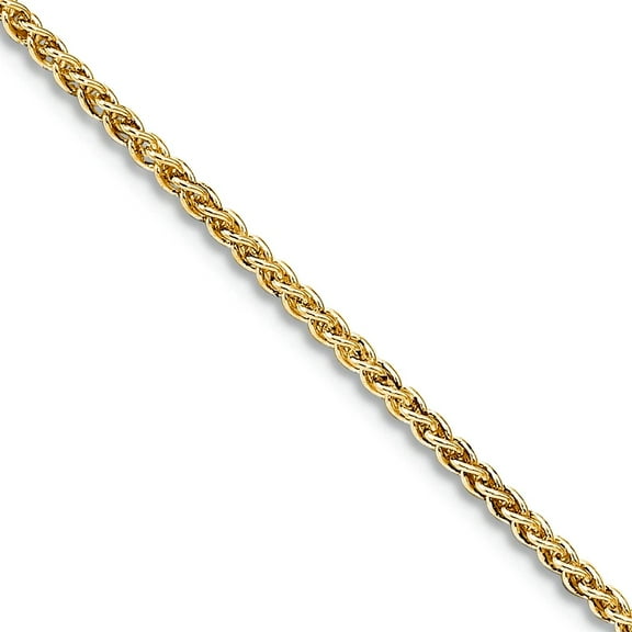 Gold Plated 925 Sterling Silver Polished Lobster Claw Closure Spiga Chain Necklace 18 Inch 1.5mm Wide Chain Necklace for