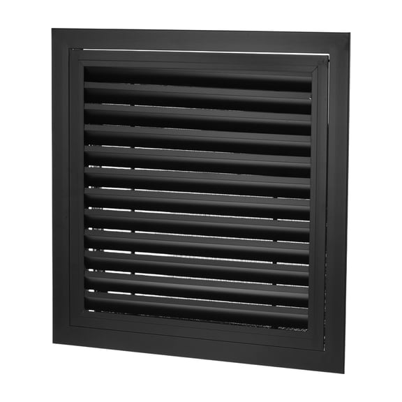 Uxcell 18" x 18" Return Air Vent Cover, Aluminum Alloy Return Air Grille Linear Bar Removable Grille with Mesh Filter for Sidewall Wall Ceiling Floor HVAC System, Black