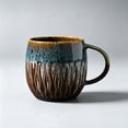thumbnail image 5 of AUNVITO Ceramic 600ml Large Capacity Breakfast Cup, Rustic Style Coffee Mug, High-Quality Morning Beverage Holder, 5 of 6