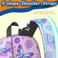 thumbnail image 3 of 17 Inch Lightweight Backpack,PVC Waterproof Oxford Fabric, Ergonomically Designed, with Large Capacity, Monarch Butterfly Aesthetic, 3 of 5