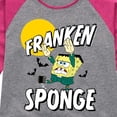 thumbnail image 3 of SpongeBob SquarePants - Franken Sponge - Toddler And Youth Girls Raglan Graphic T-Shirt, 3 of 6