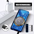 thumbnail image 4 of COMANYI Electric Lighter with Plasma Arc, Windproof USB Rechargeable Lighter with Cool Design, Clock Dial, Flashlight, Power Display for Outdoor Daily Use, Gift for Men Women (Eagle, Blue), 4 of 6
