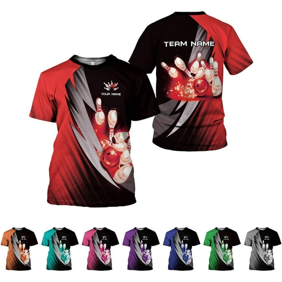 Custom Bowling Shirts for Men Bowling Shirts Bowling Shirts Unisex Bowling Jerseys for Men Custom Bowling Shirts for Men (Red, S)